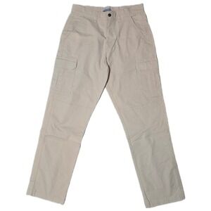 Ocean Coast Men's Khaki Cargo Pants Size 32‎ Cotton Spandex Blend Casual (W)